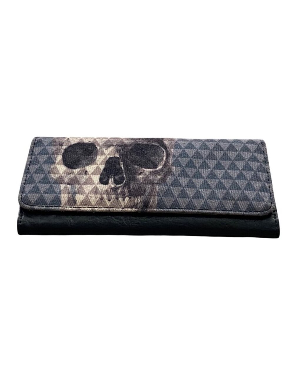 Loungefly Y2K Vintage Skull Print Long Wallet Black One Size Whimsigoth Goth